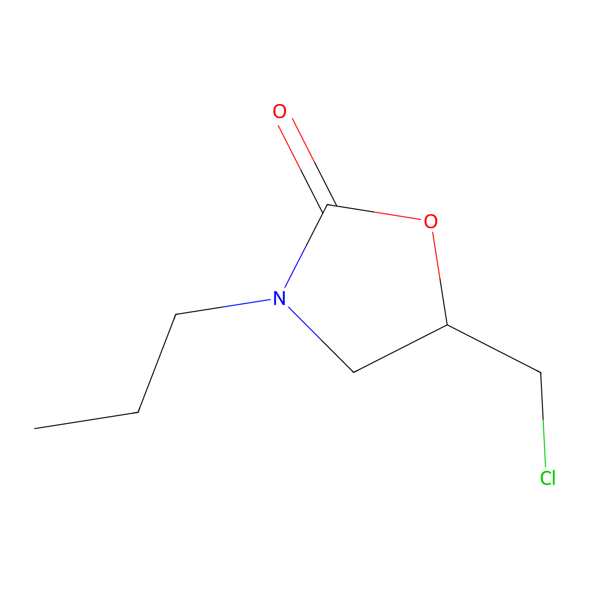 5-(Chloromethyl)-3-propyl-1,3-oxazolidin-2-one molecular structure, CAS 156093-26-4