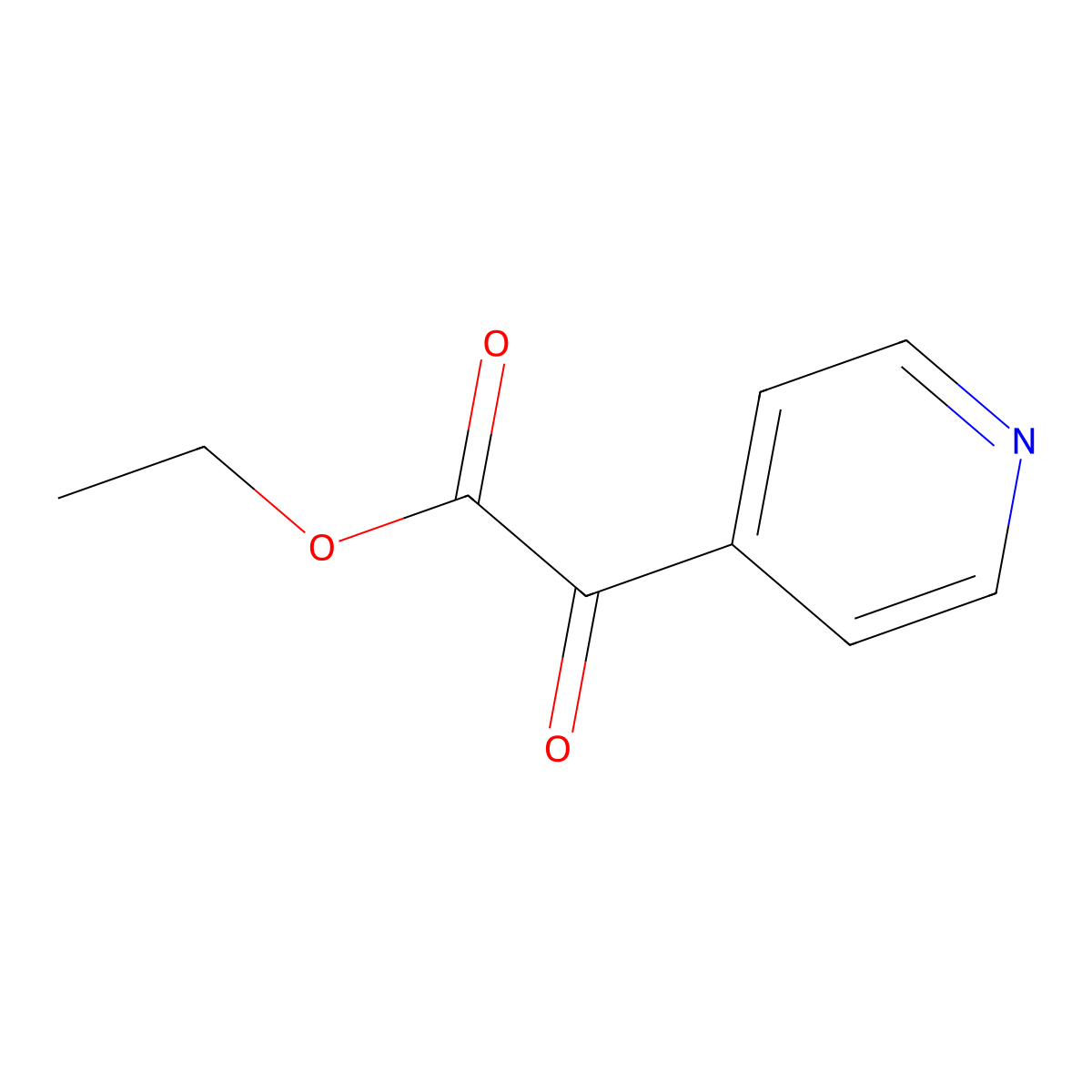 Ethyl 2-oxo-2-(pyridin-4-YL)acetate molecular structure, CAS 156093-78-6
