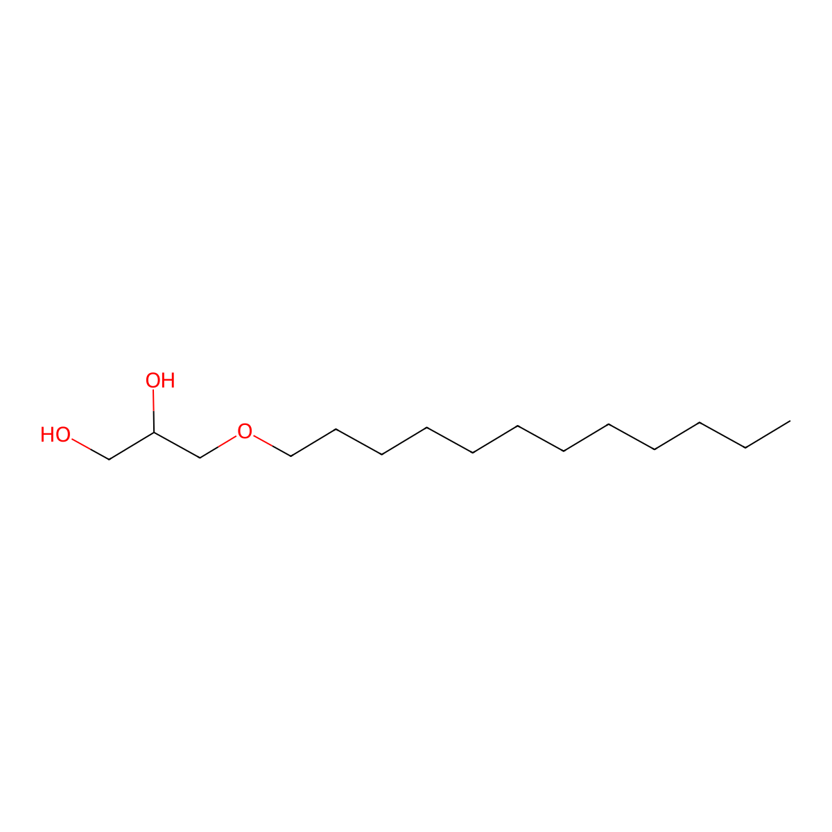 1-O-Dodecylglycerol molecular structure, CAS 1561-07-5