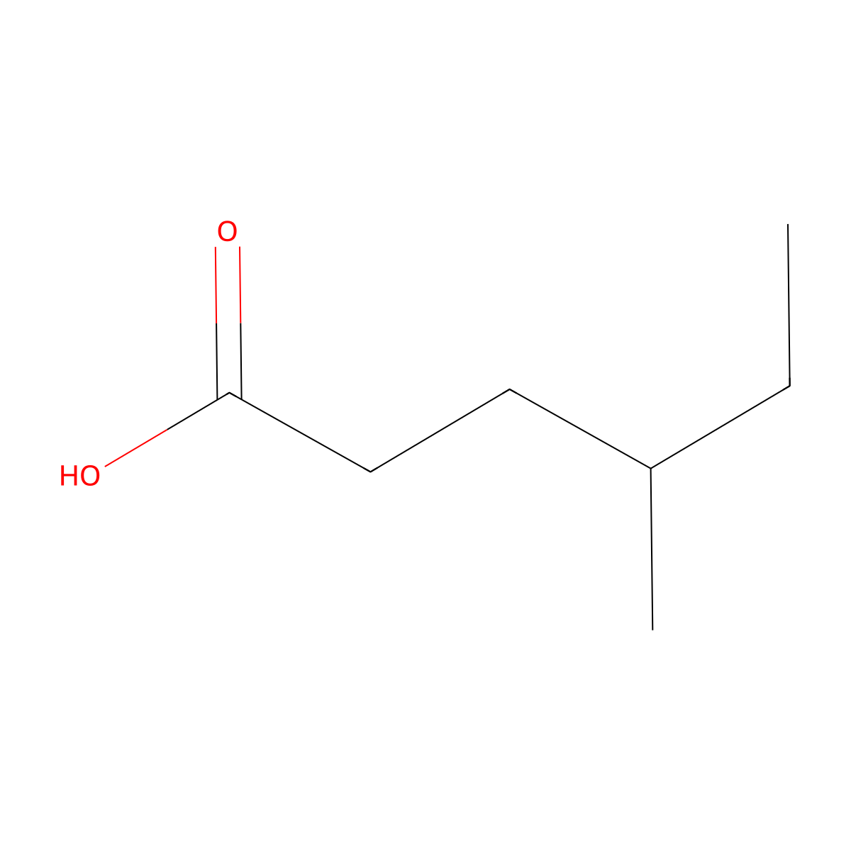 (+-)-4-Methylhexanoic acid molecular structure, CAS 1561-11-1