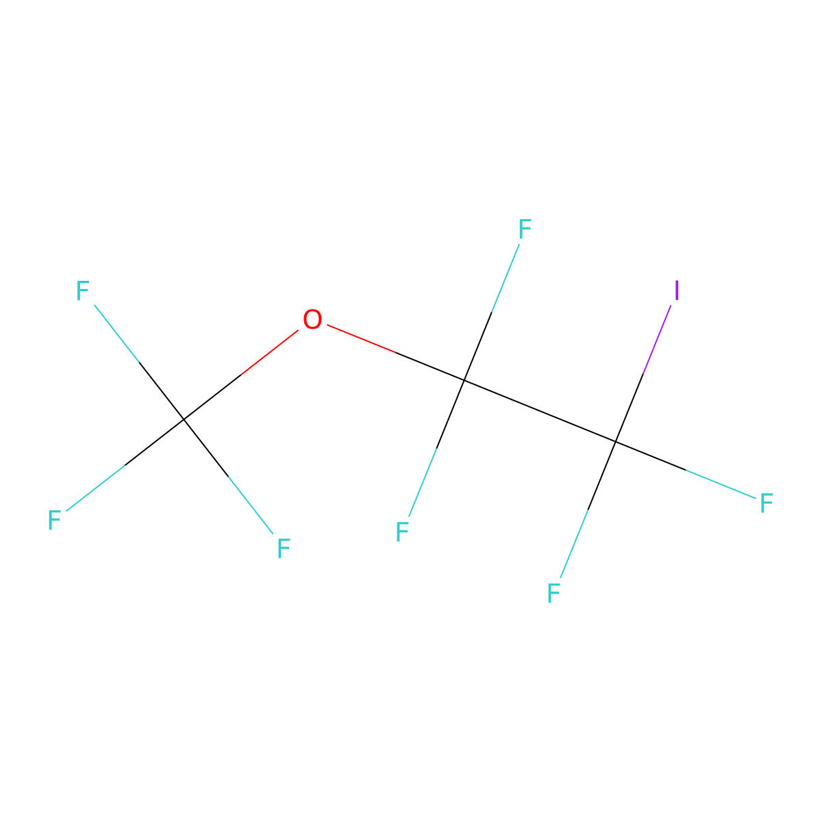 2-Iodo-1-(trifluoromethoxy)tetrafluoroethane molecular structure, CAS 1561-52-0