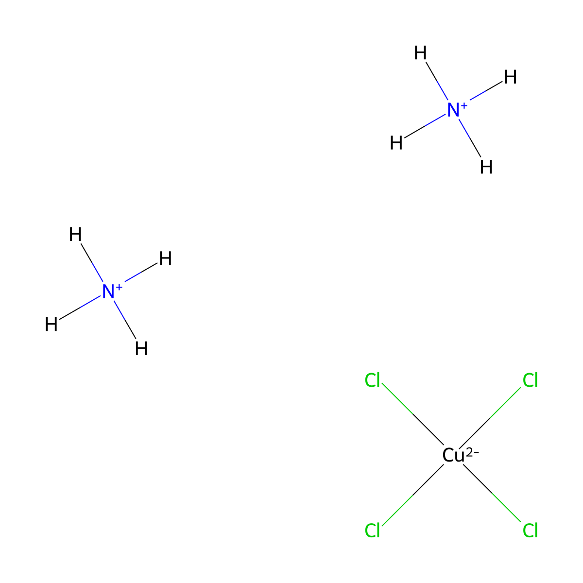 Ammonium cupric chloride molecular structure, CAS 15610-76-1