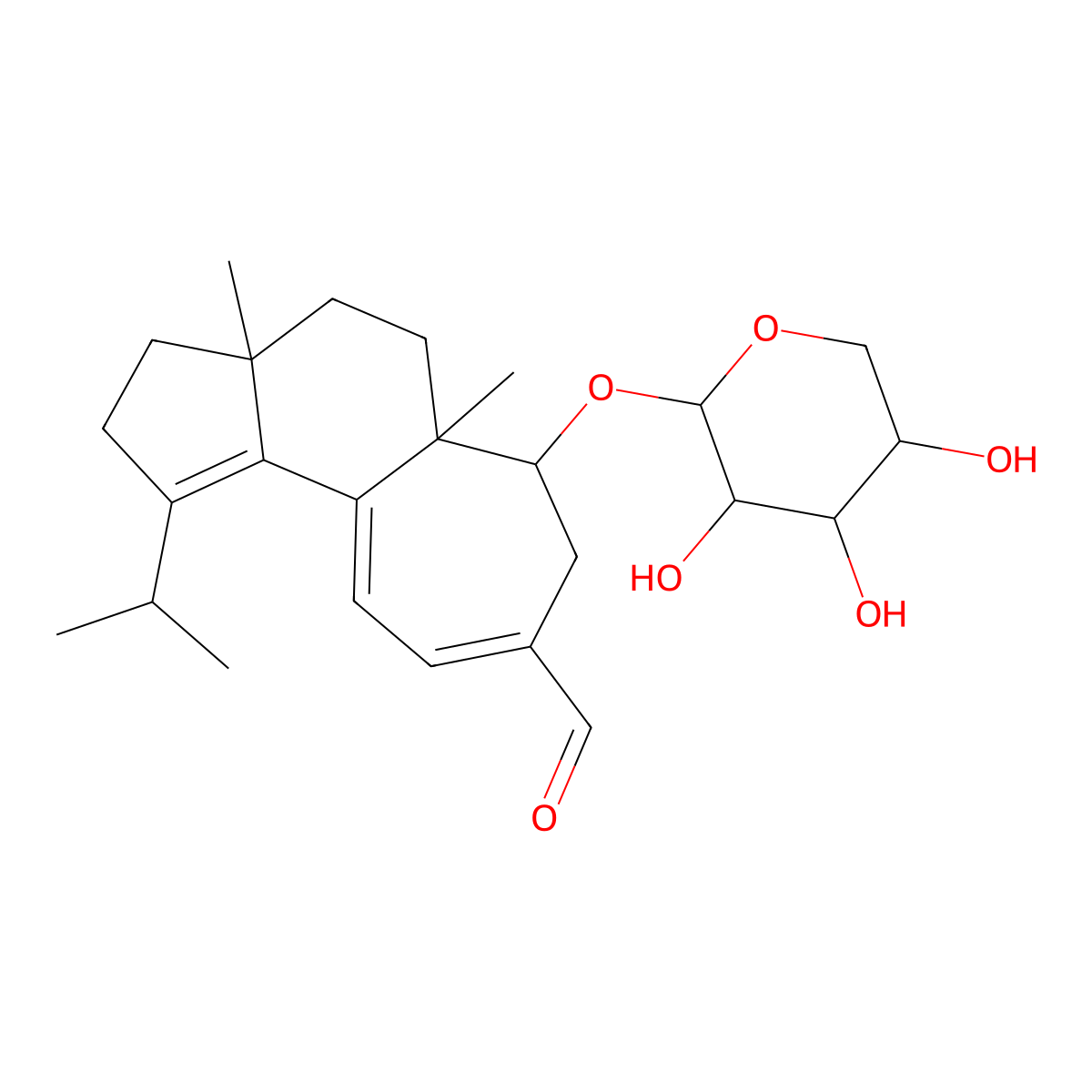 Erinacine A molecular structure, CAS 156101-08-5