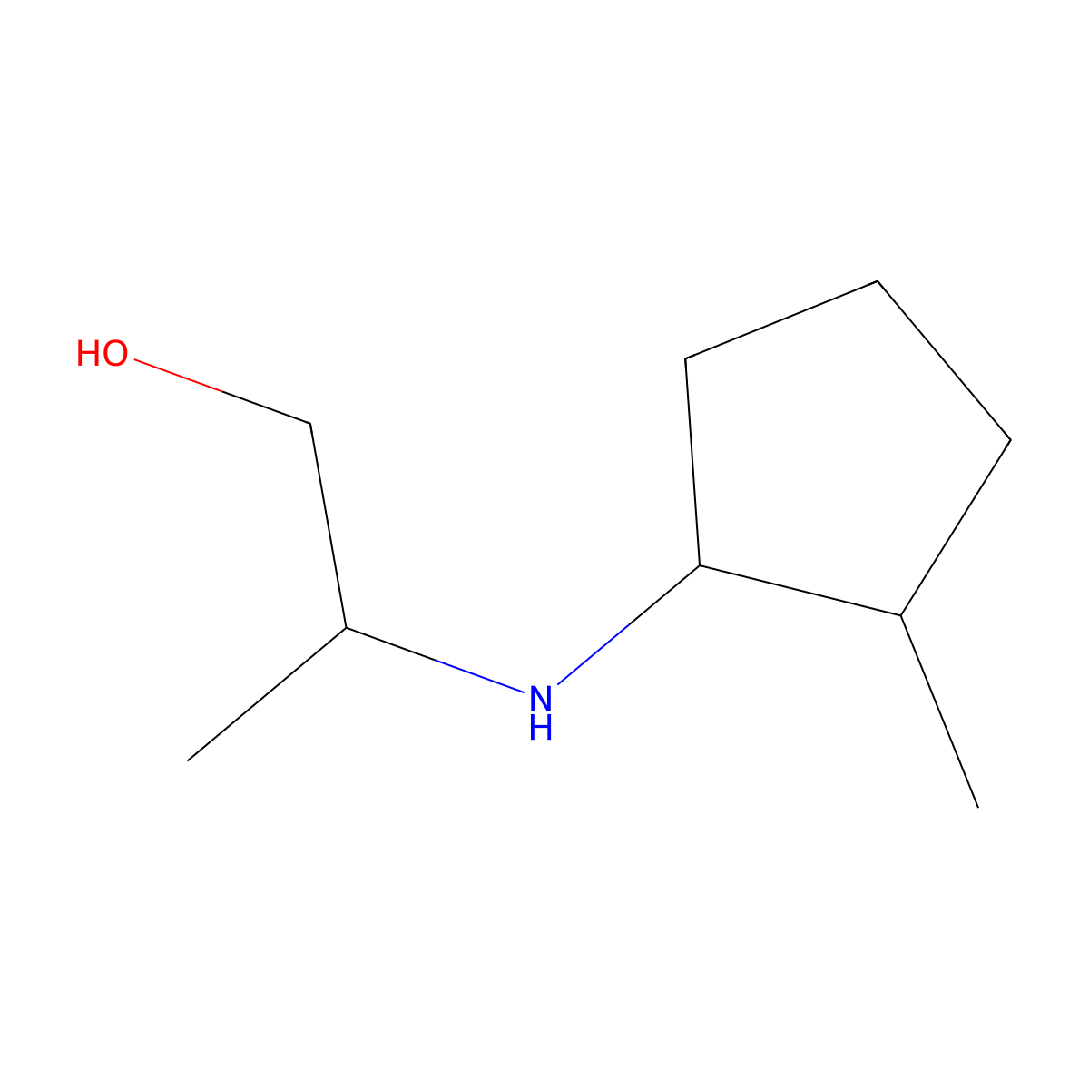 2-[(2-Methylcyclopentyl)amino]propan-1-ol molecular structure, CAS 1561043-24-0