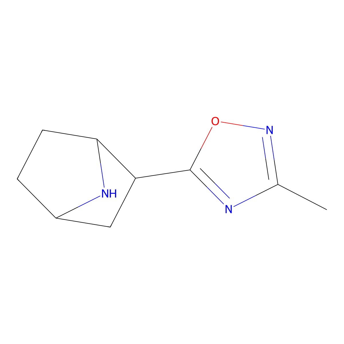 5-(7-Azabicyclo[2.2.1]heptan-2-yl)-3-methyl-1,2,4-oxadiazole molecular structure, CAS 1561078-46-3