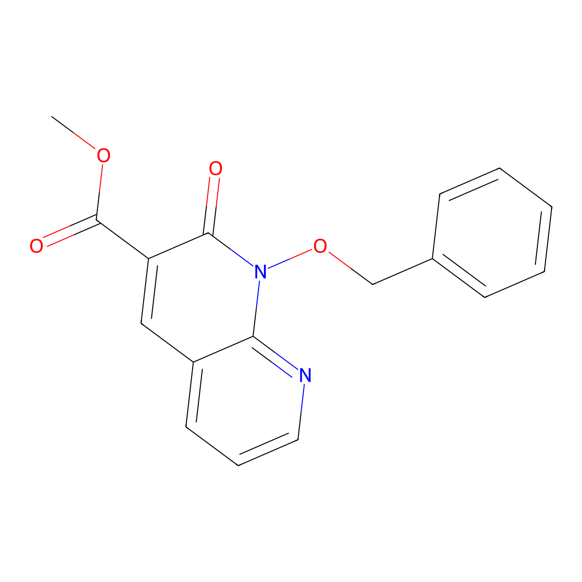 Methyl 1-(benzyloxy)-2-oxo-1,2-dihydro-1,8-naphthyridine-3-carboxylate molecular structure, CAS 1561139-69-2