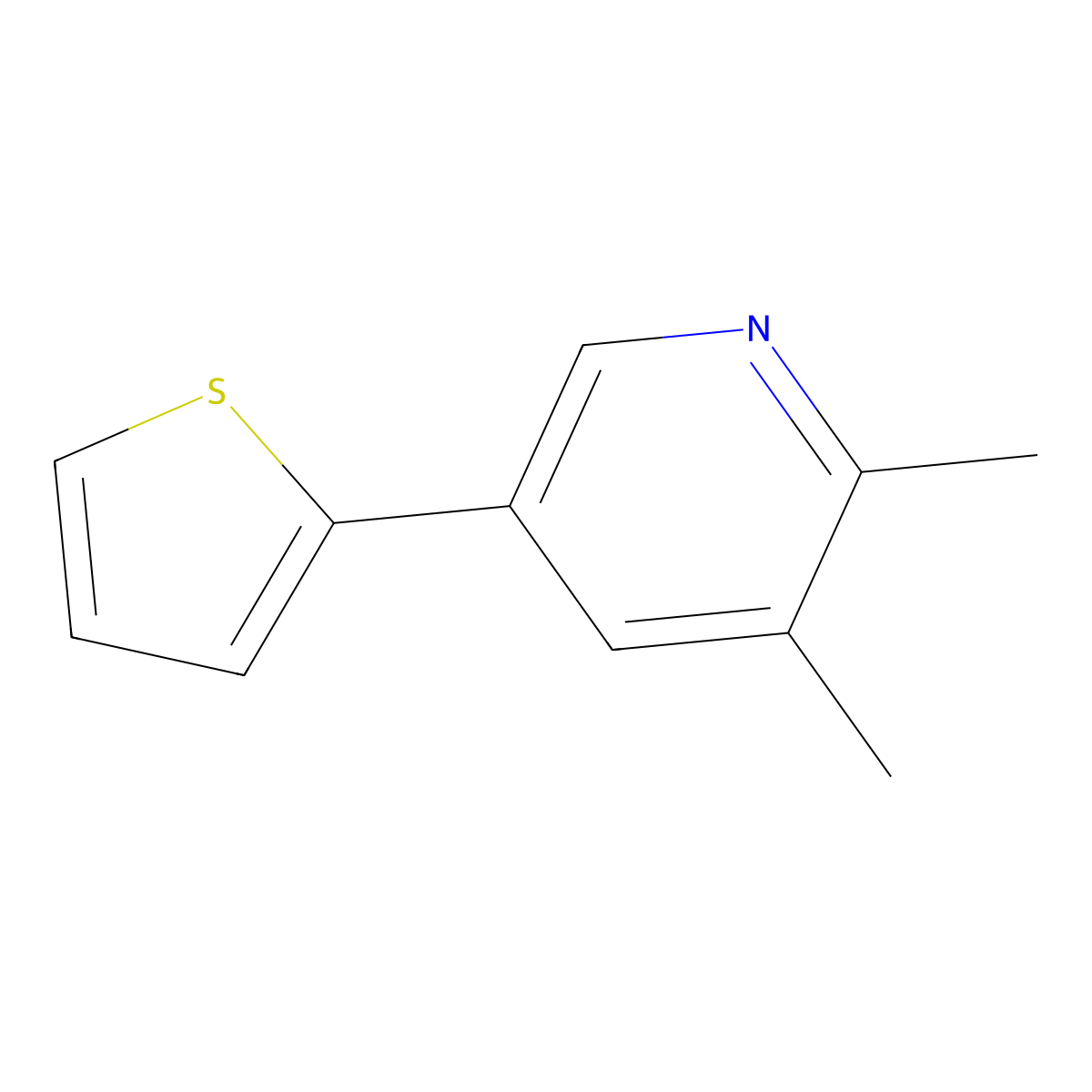 2,3-Dimethyl-5-(2-thienyl)pyridine molecular structure, CAS 1561177-55-6