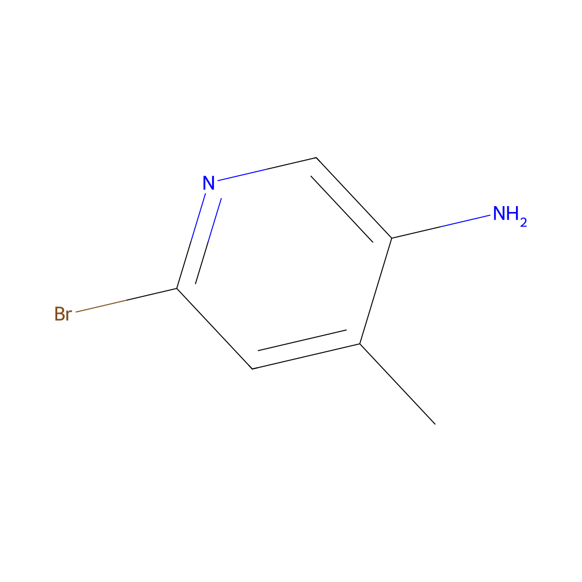 6-Bromo-4-methylpyridin-3-amine molecular structure, CAS 156118-16-0