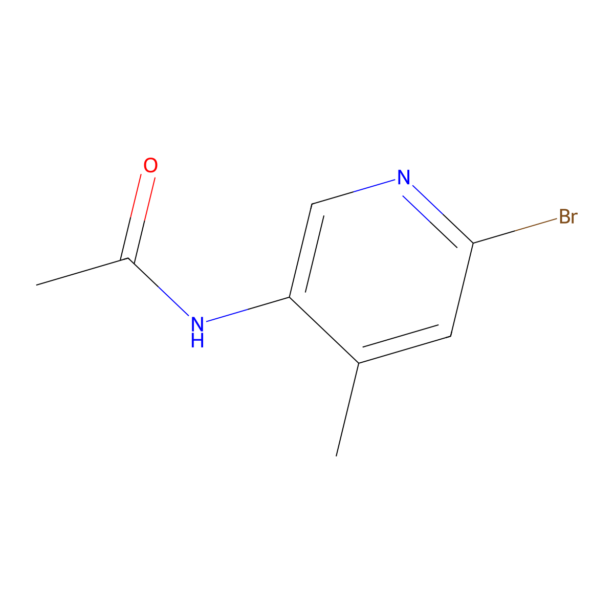 Acetamide, N-(6-bromo-4-methyl-3-pyridinyl)- molecular structure, CAS 156118-17-1