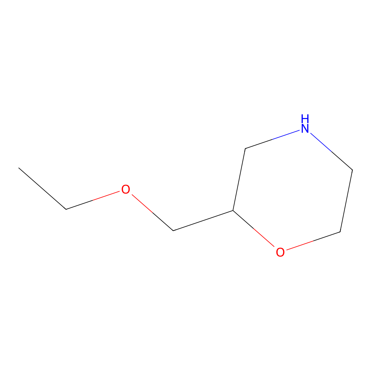2-(Ethoxymethyl)morpholine molecular structure, CAS 156121-16-3