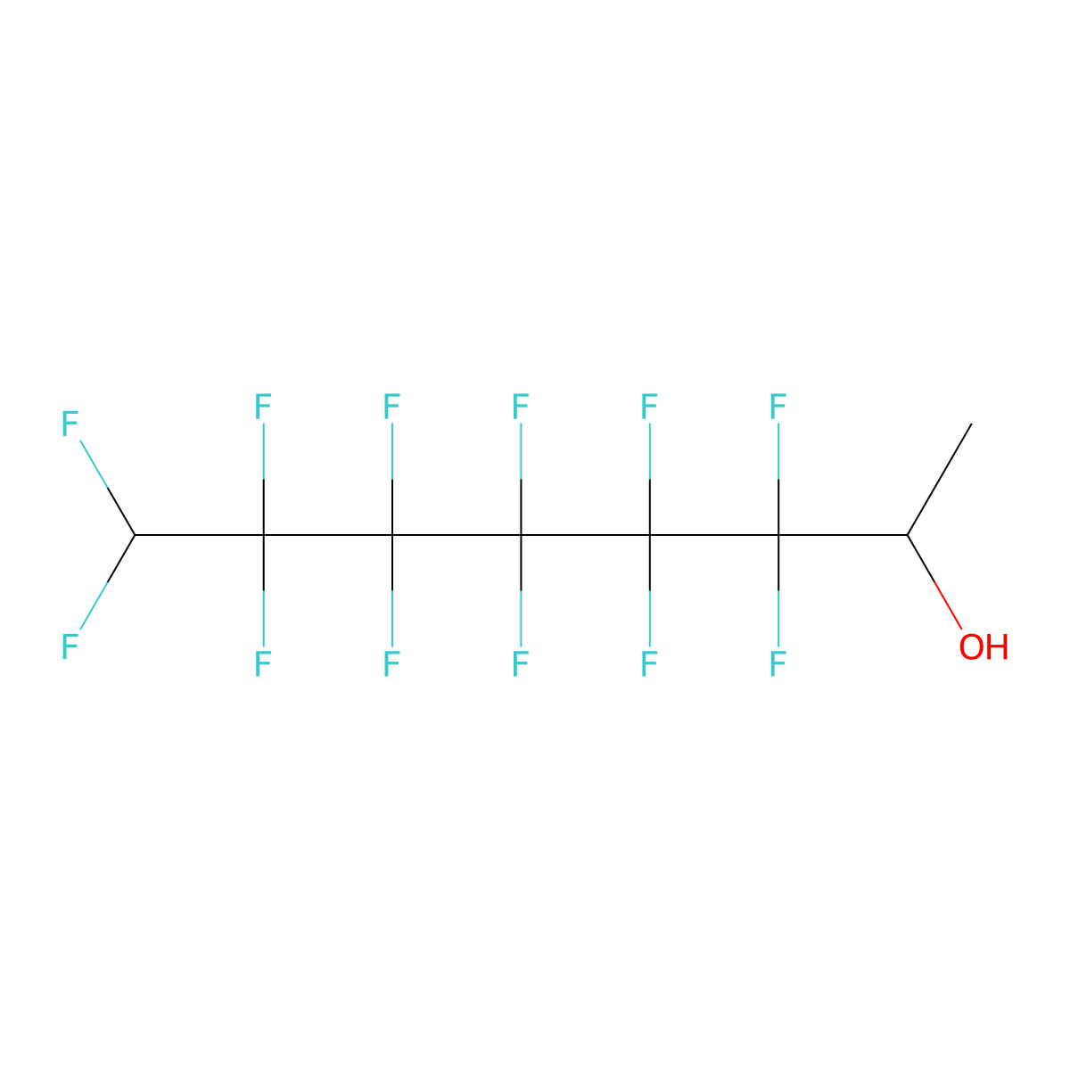 3,3,4,4,5,5,6,6,7,7,8,8-Dodecafluoro-2-octanol molecular structure, CAS 156122-84-8