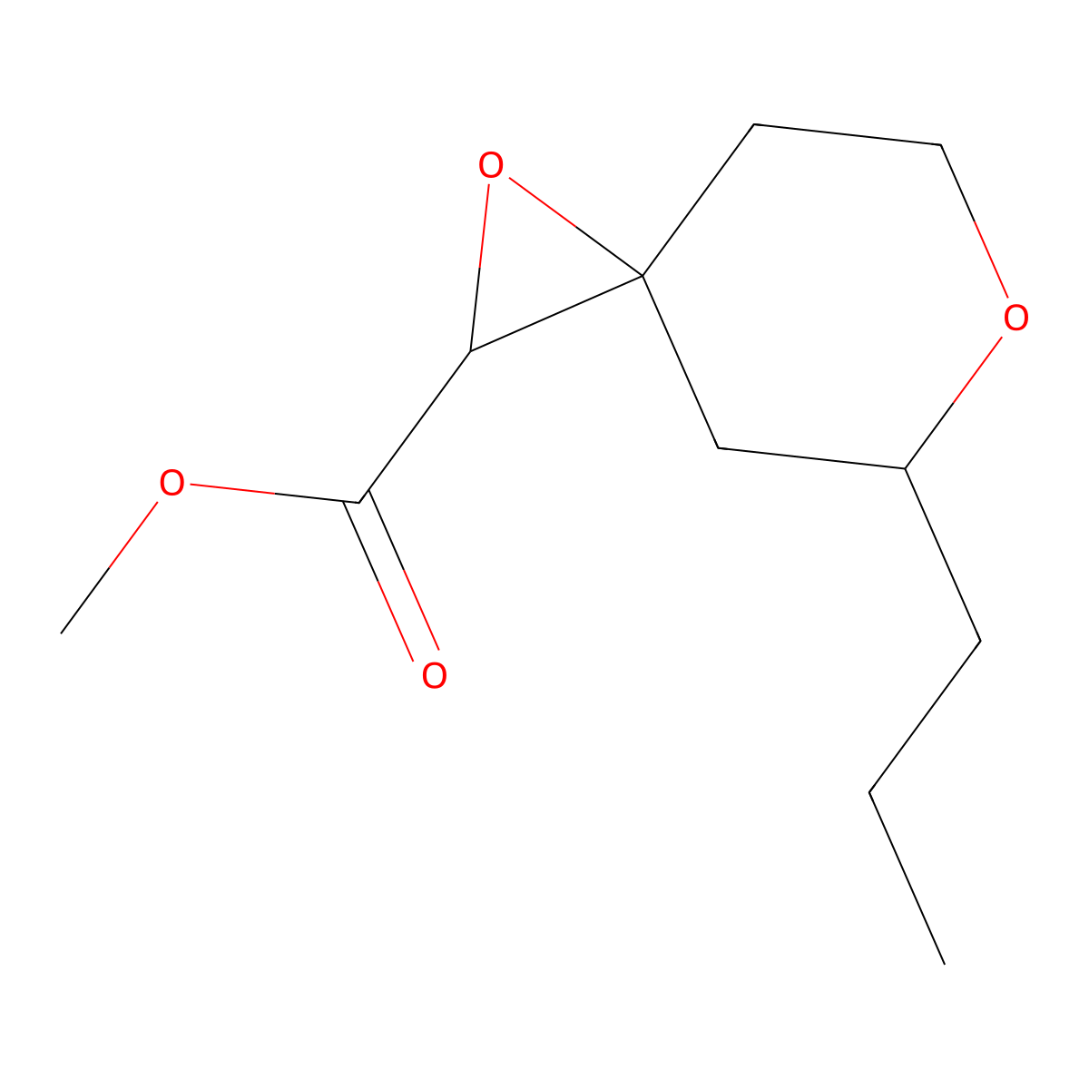 Methyl 5-propyl-1,6-dioxaspiro[2.5]octane-2-carboxylate molecular structure, CAS 1561284-32-9