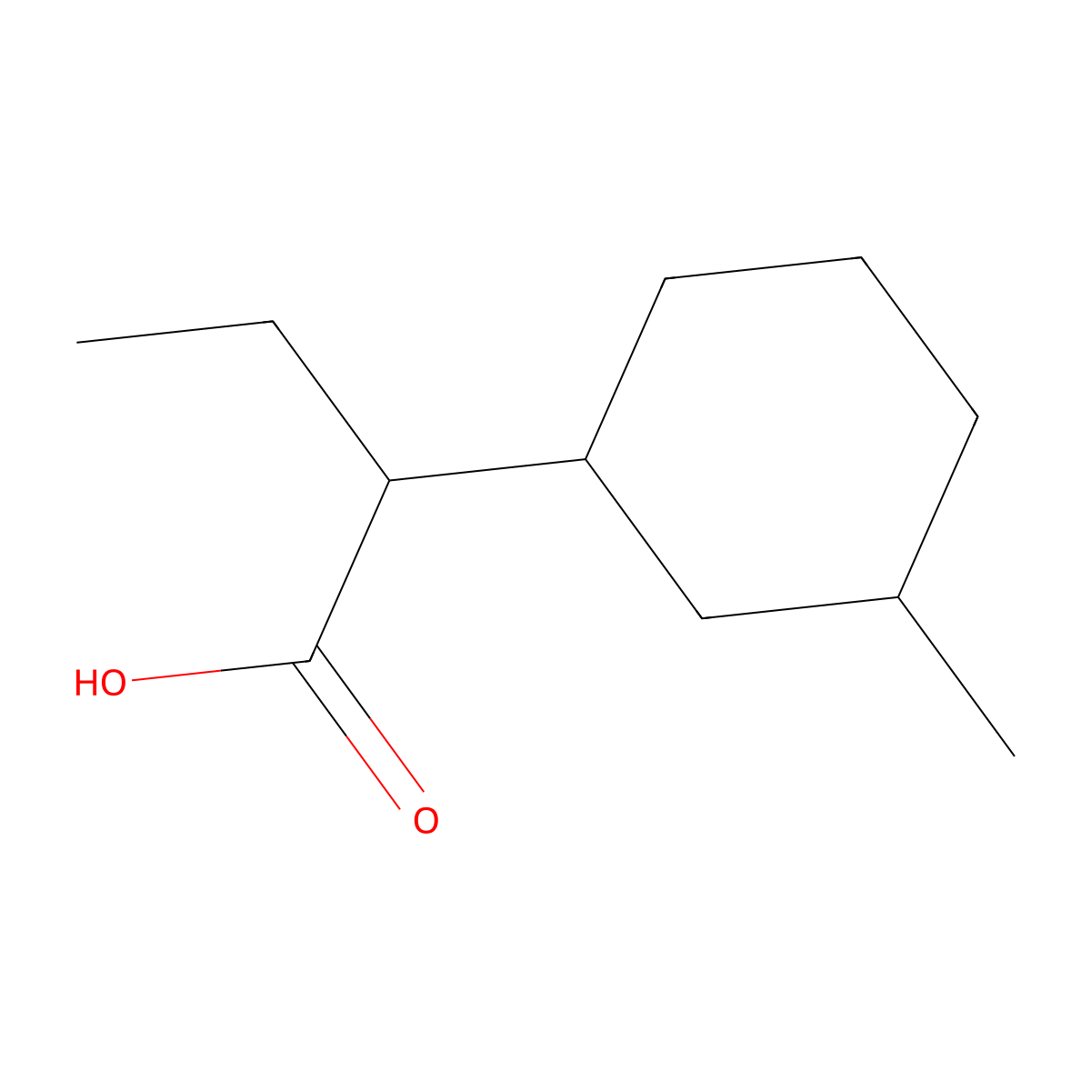 2-(3-Methylcyclohexyl)butanoic acid molecular structure, CAS 1561331-40-5