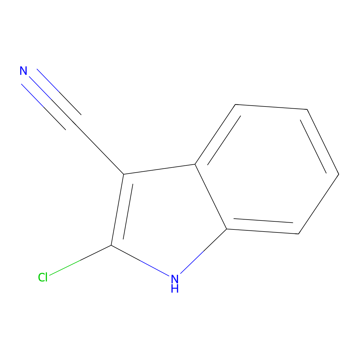 2-chloro-1H-indole-3-carbonitrile molecular structure, CAS 156136-56-0