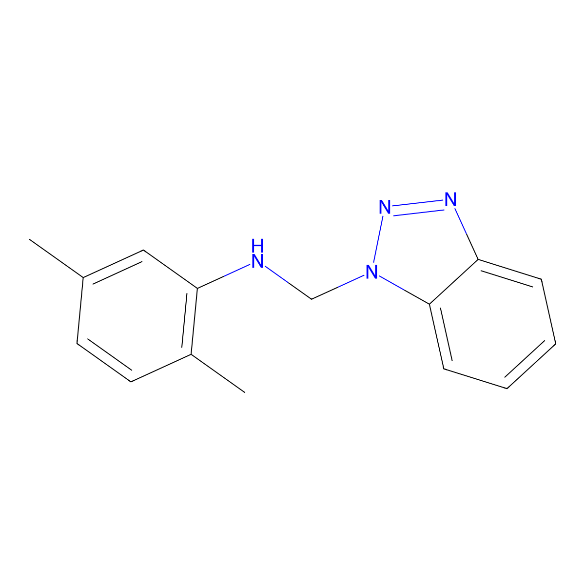 N-(2,5-Dimethylphenyl)-1H-benzotriazole-1-methanamine molecular structure, CAS 156136-65-1