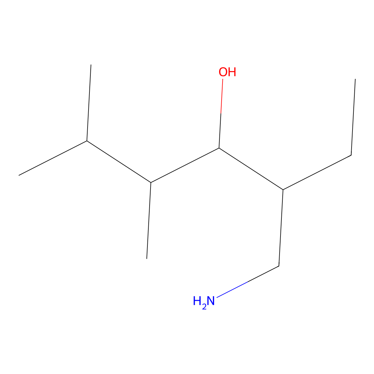 5-(Aminomethyl)-2,3-dimethylheptan-4-ol molecular structure, CAS 1561383-94-5