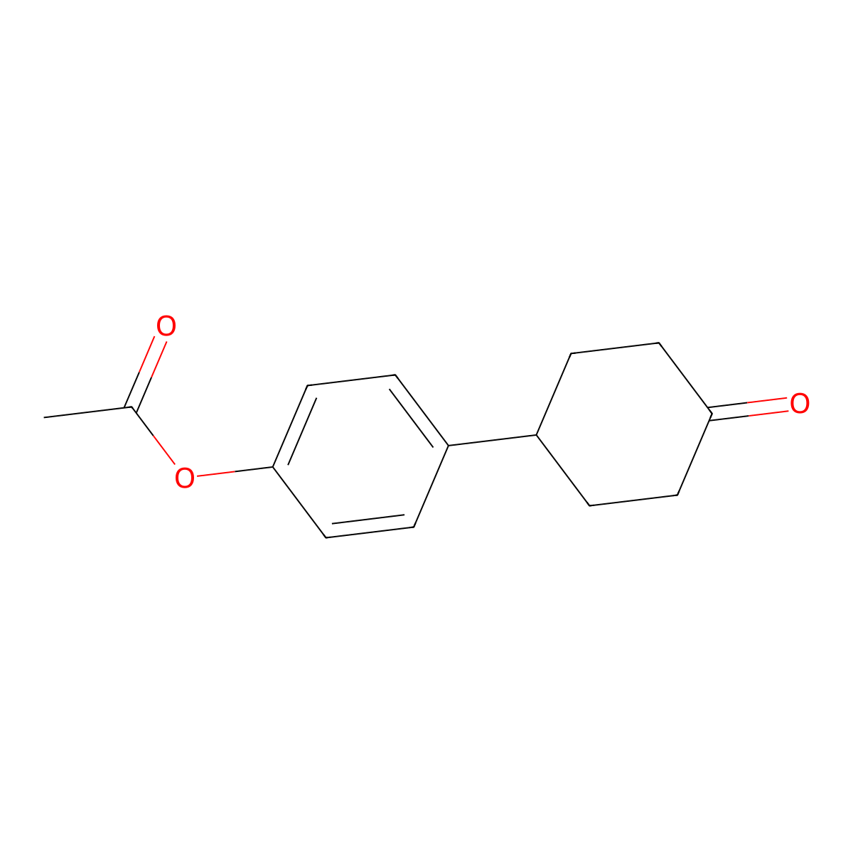 4-(4-Oxocyclohexyl)phenyl acetate molecular structure, CAS 156139-91-2