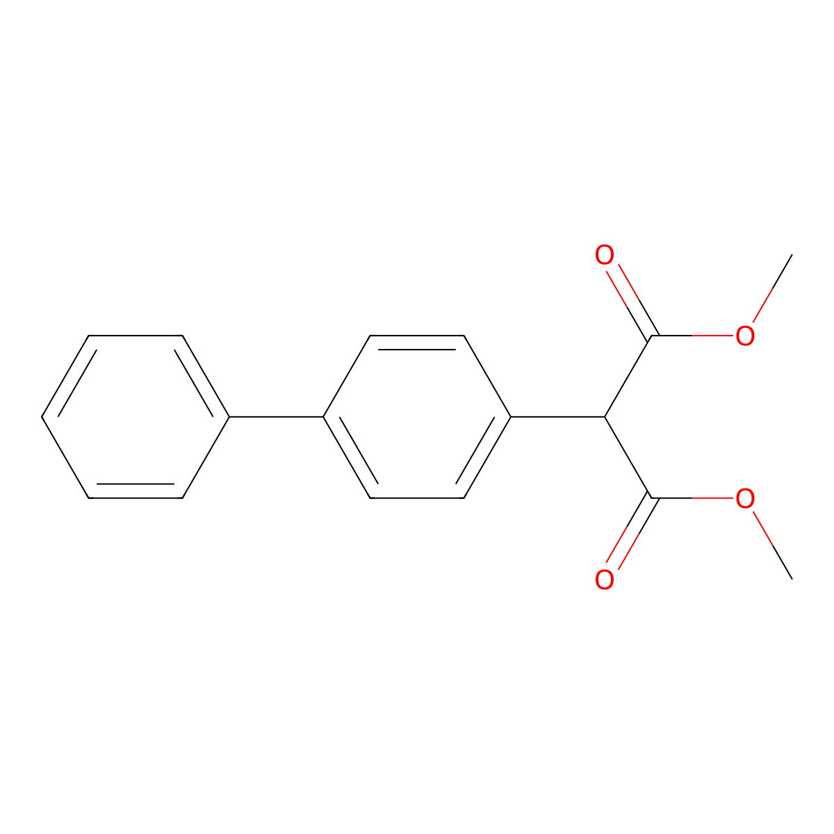 Dimethyl 2-([1,1'-biphenyl]-4-yl)malonate molecular structure, CAS 156140-46-4