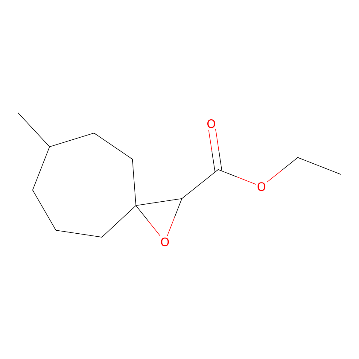 Ethyl 6-methyl-1-oxaspiro[2.6]nonane-2-carboxylate molecular structure, CAS 1561409-18-4