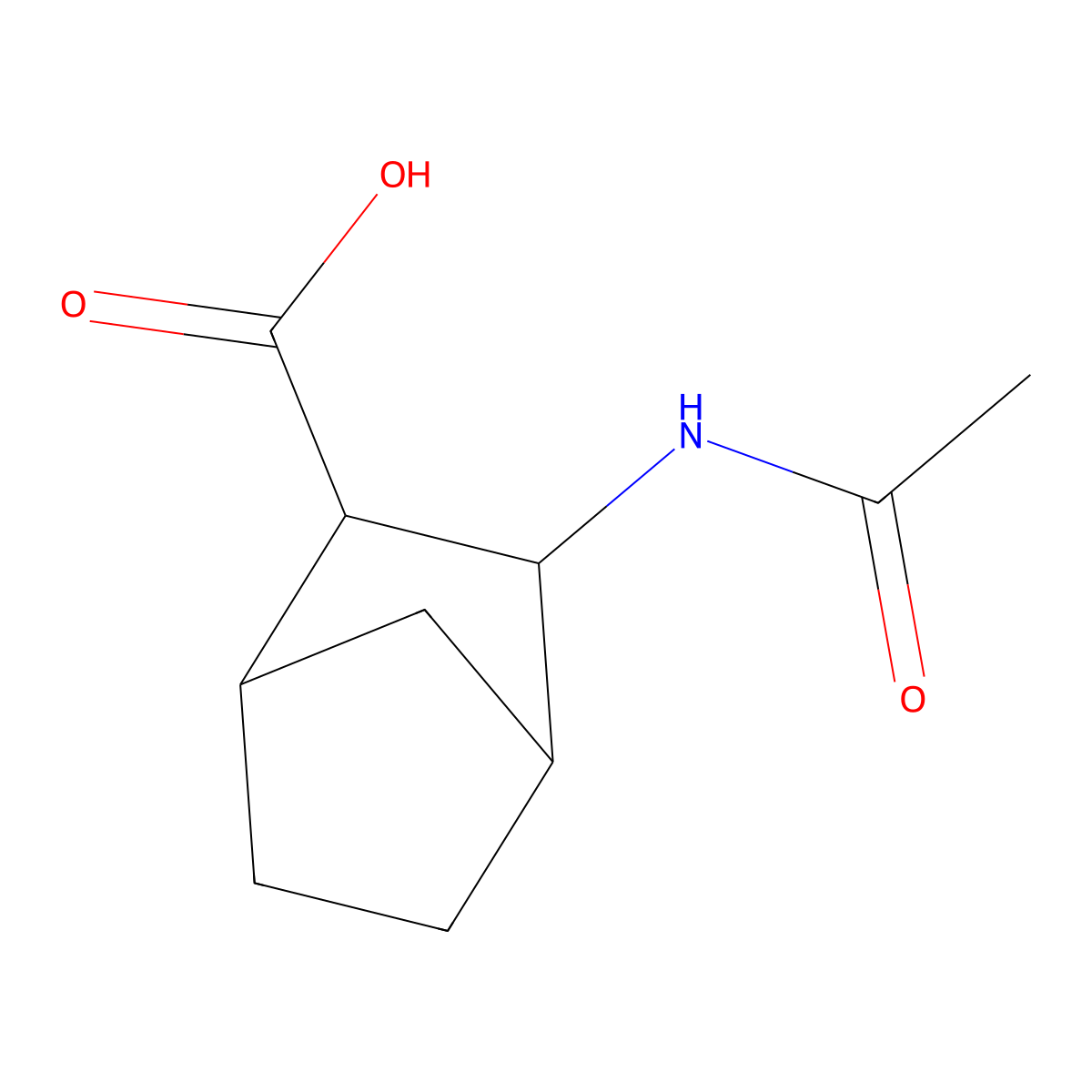 3-Acetamidobicyclo[2.2.1]heptane-2-carboxylic acid molecular structure, CAS 1561467-55-7