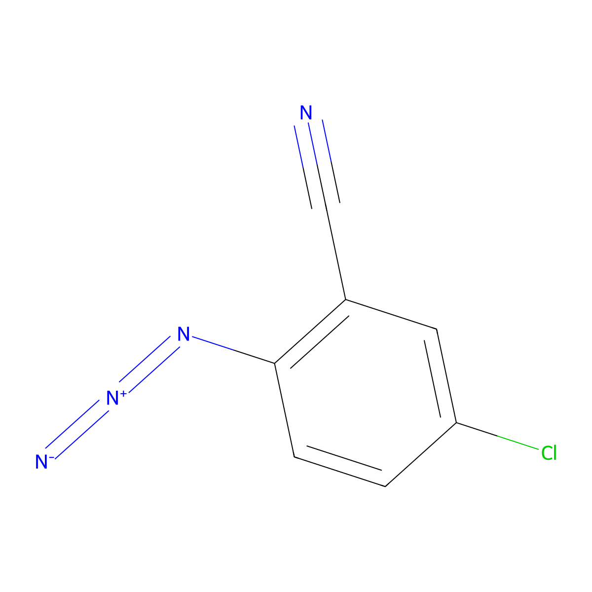 2-Azido-5-chlorobenzonitrile molecular structure, CAS 156149-36-9