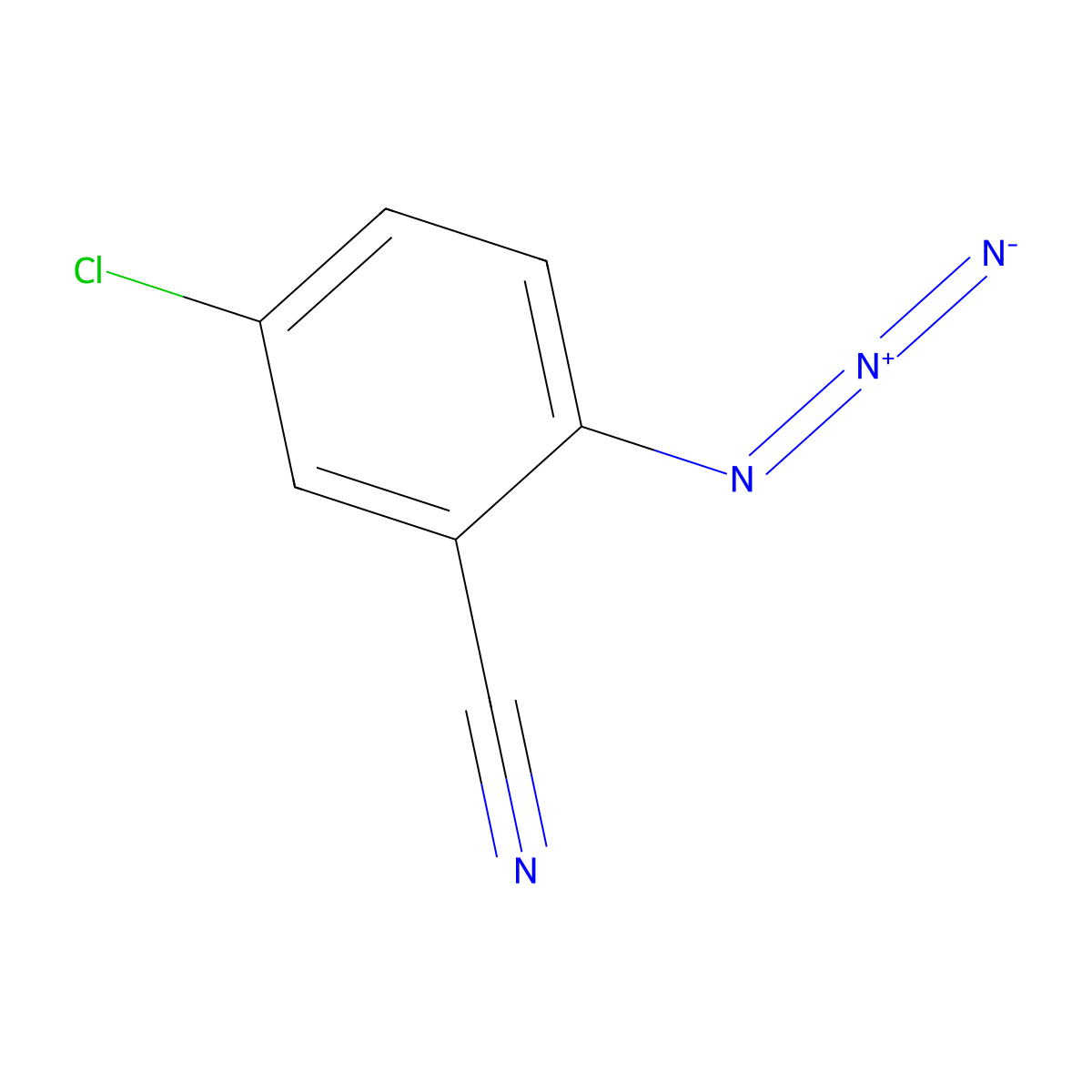 2-Azido-5-chlorobenzonitrile molecular structure, CAS 156149-36-9