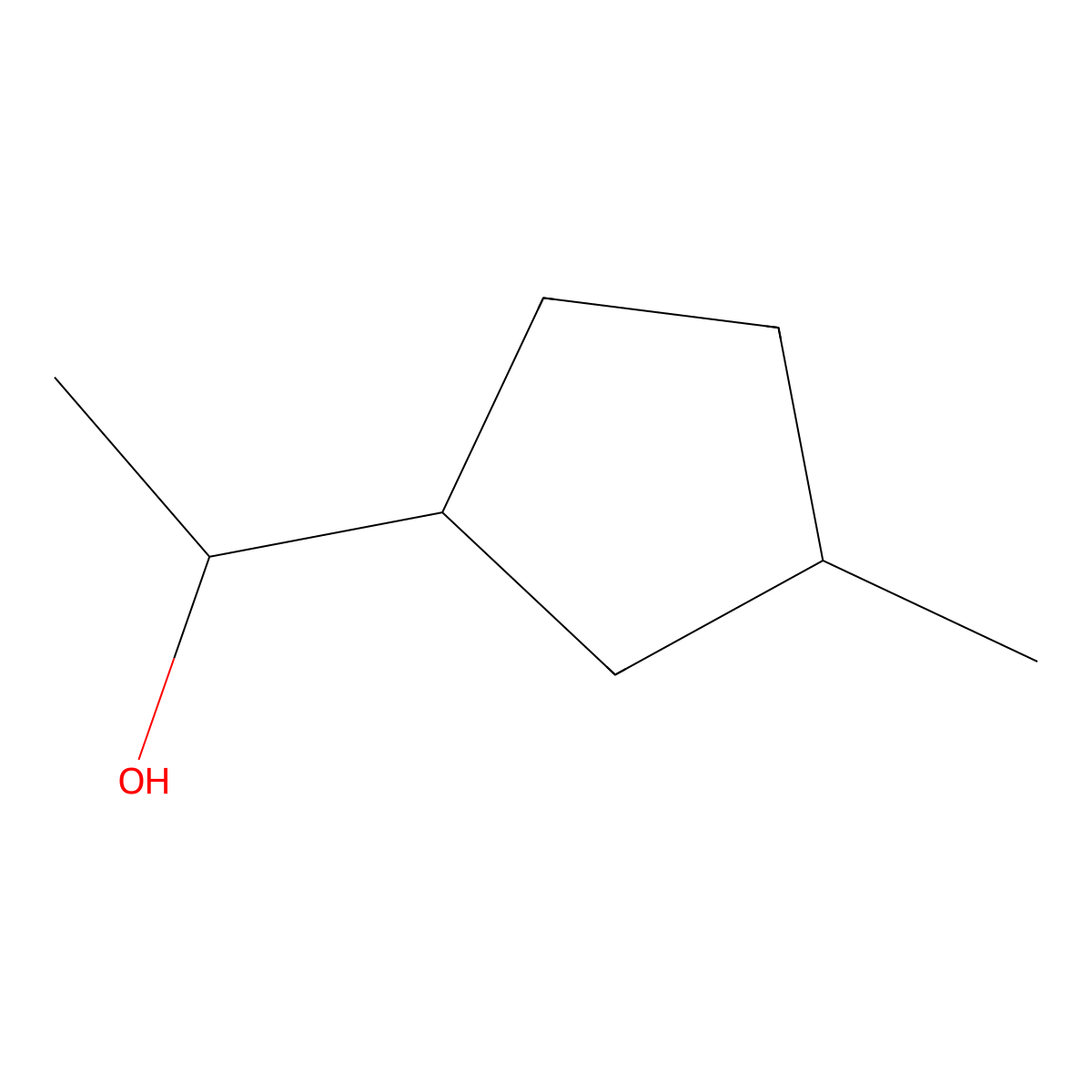 1-(3-Methylcyclopentyl)ethan-1-ol molecular structure, CAS 1561574-59-1