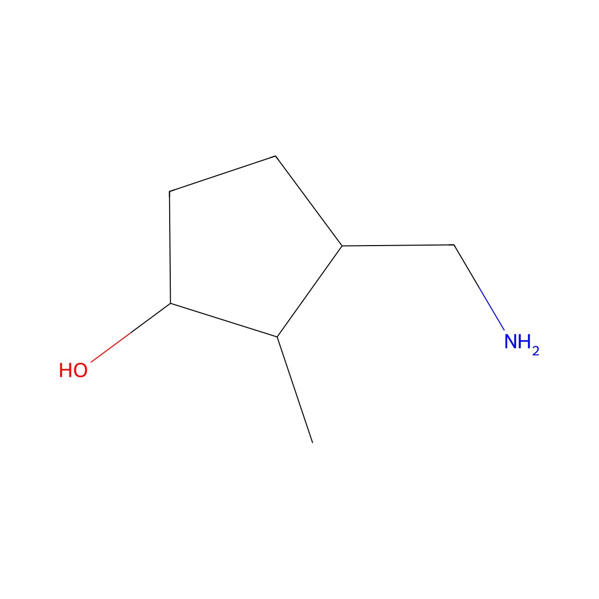 3-(Aminomethyl)-2-methylcyclopentan-1-ol molecular structure, CAS 1561625-74-8