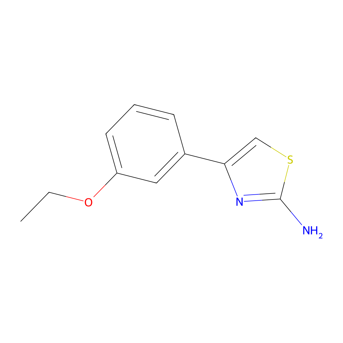 4-(3-Ethoxy-phenyl)-thiazol-2-ylamine molecular structure, CAS 156171-60-7