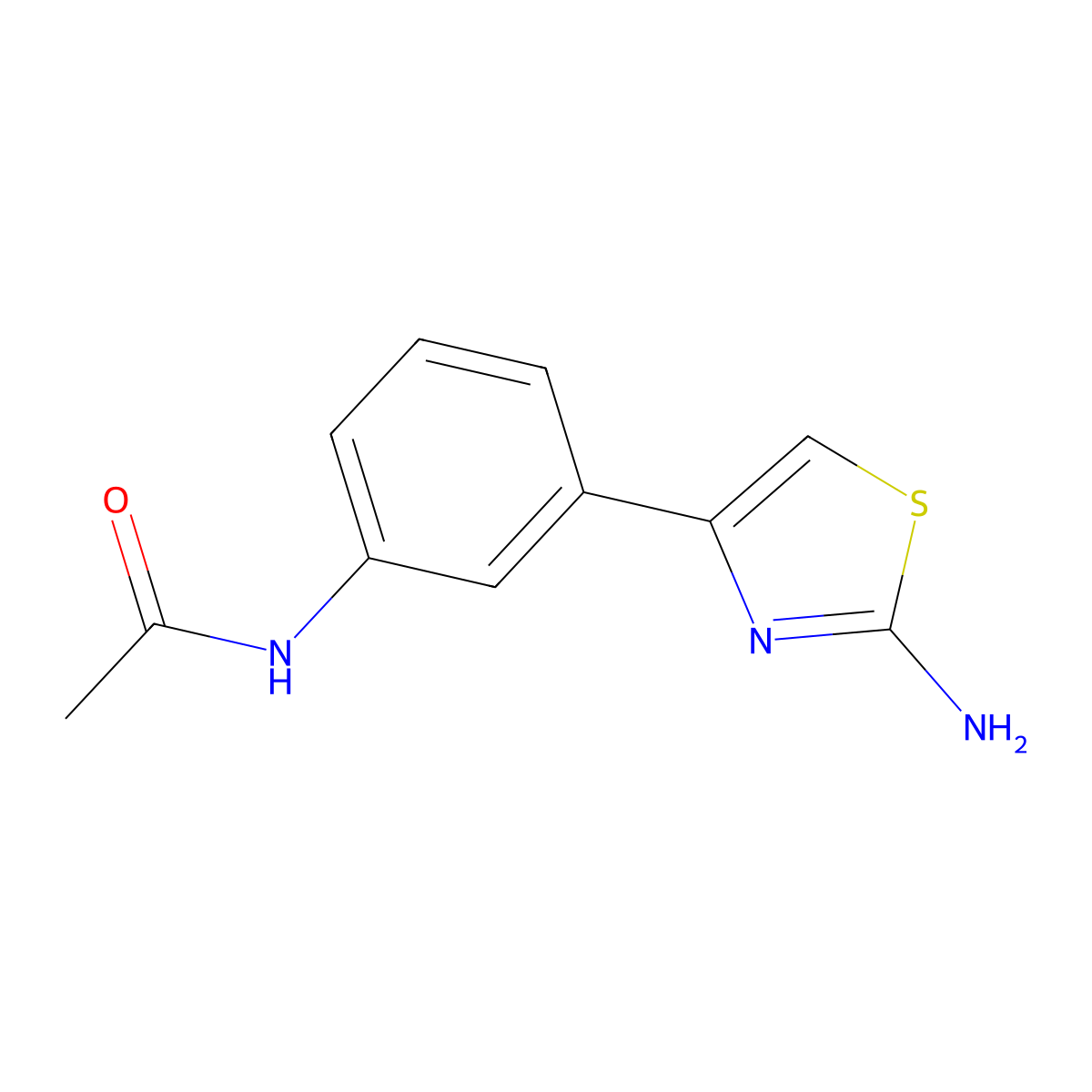 N-[3-(2-Amino-4-thiazolyl)phenyl]acetamide molecular structure, CAS 156171-61-8
