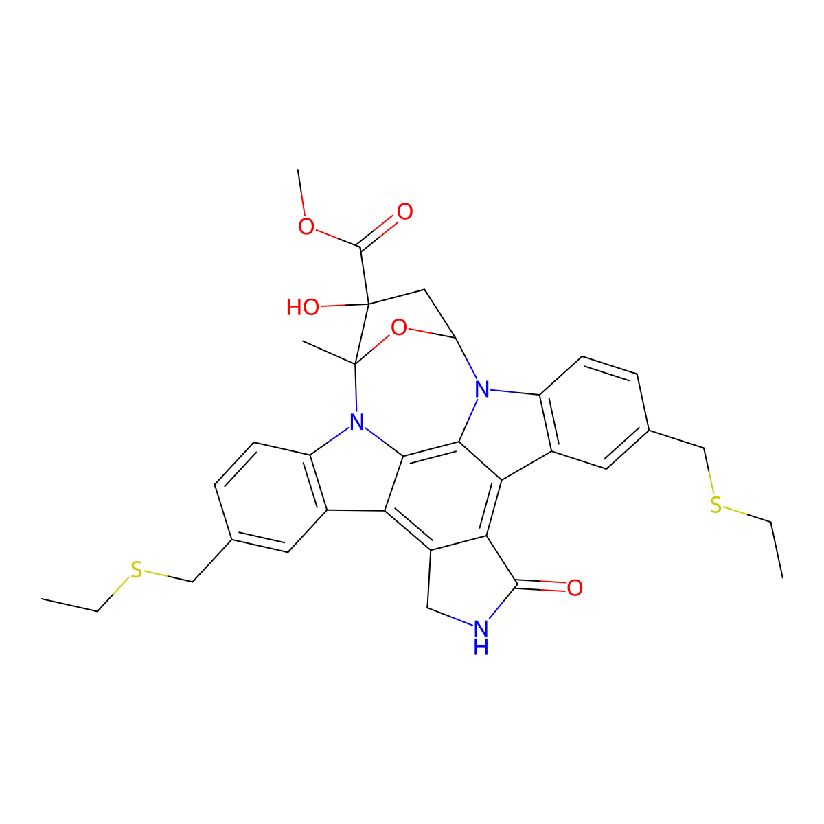 3,9-Bis((ethylthio)methyl)-K-252a molecular structure, CAS 156177-65-0
