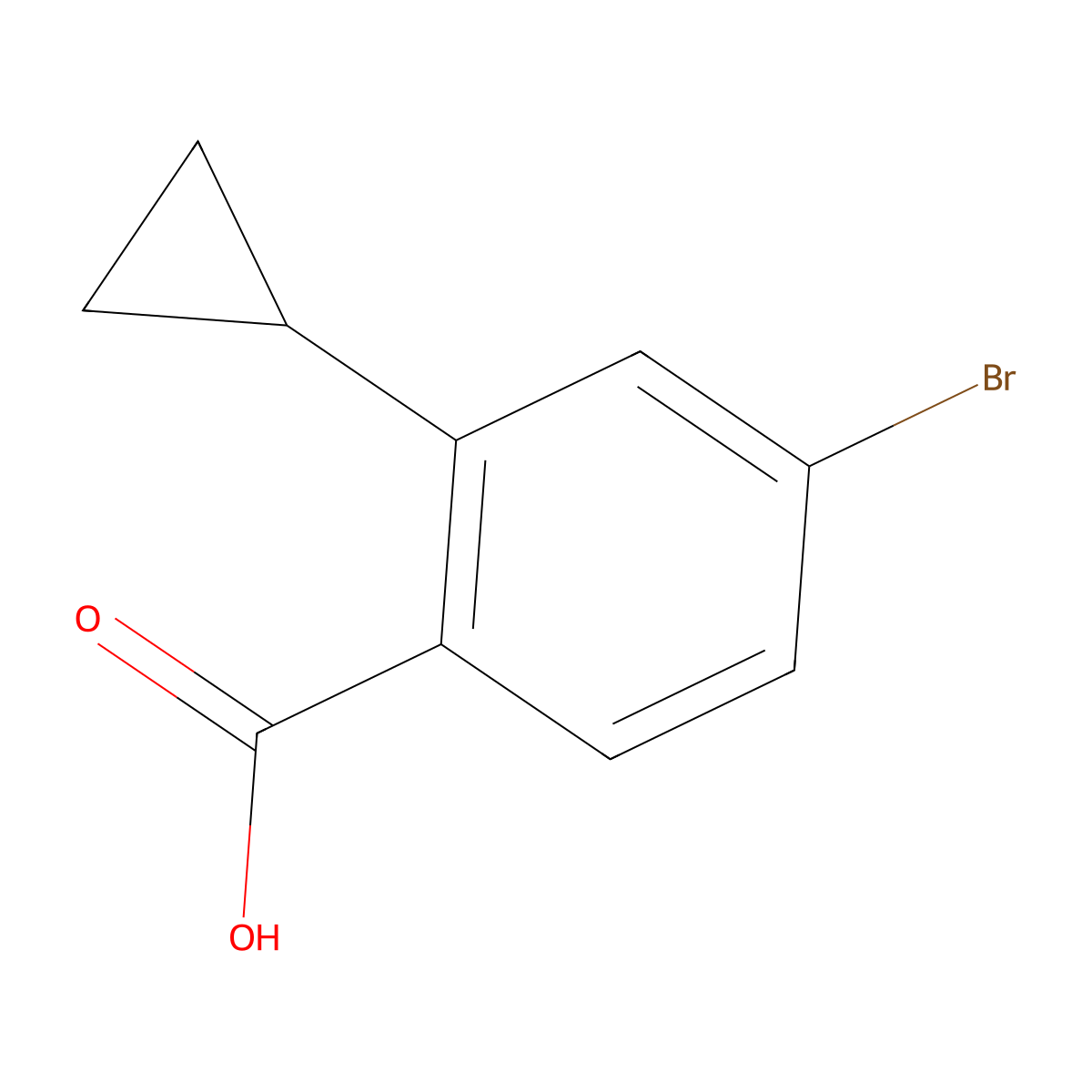 4-Bromo-2-cyclopropylbenzoic acid molecular structure, CAS 1561780-76-4