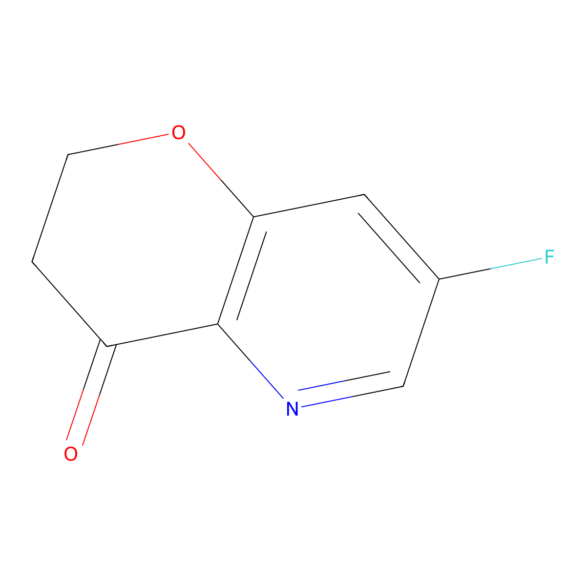 7-Fluoro-2,3-dihydro-4H-pyrano[3,2-b]pyridin-4-one molecular structure, CAS 1561782-02-2