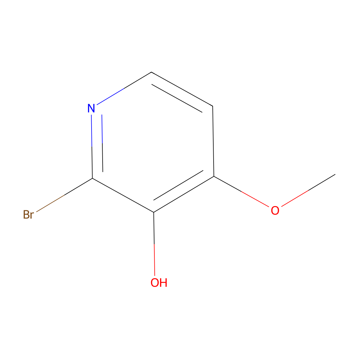 2-Bromo-4-methoxypyridin-3-ol molecular structure, CAS 1561783-91-2