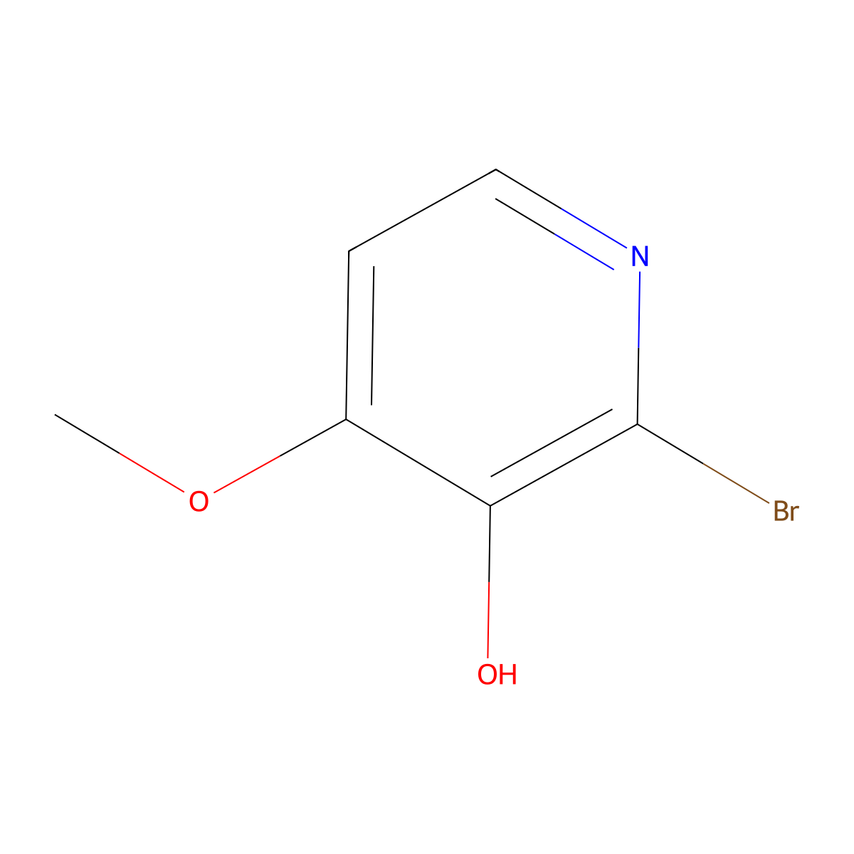 2-Bromo-4-methoxypyridin-3-ol molecular structure, CAS 1561783-91-2