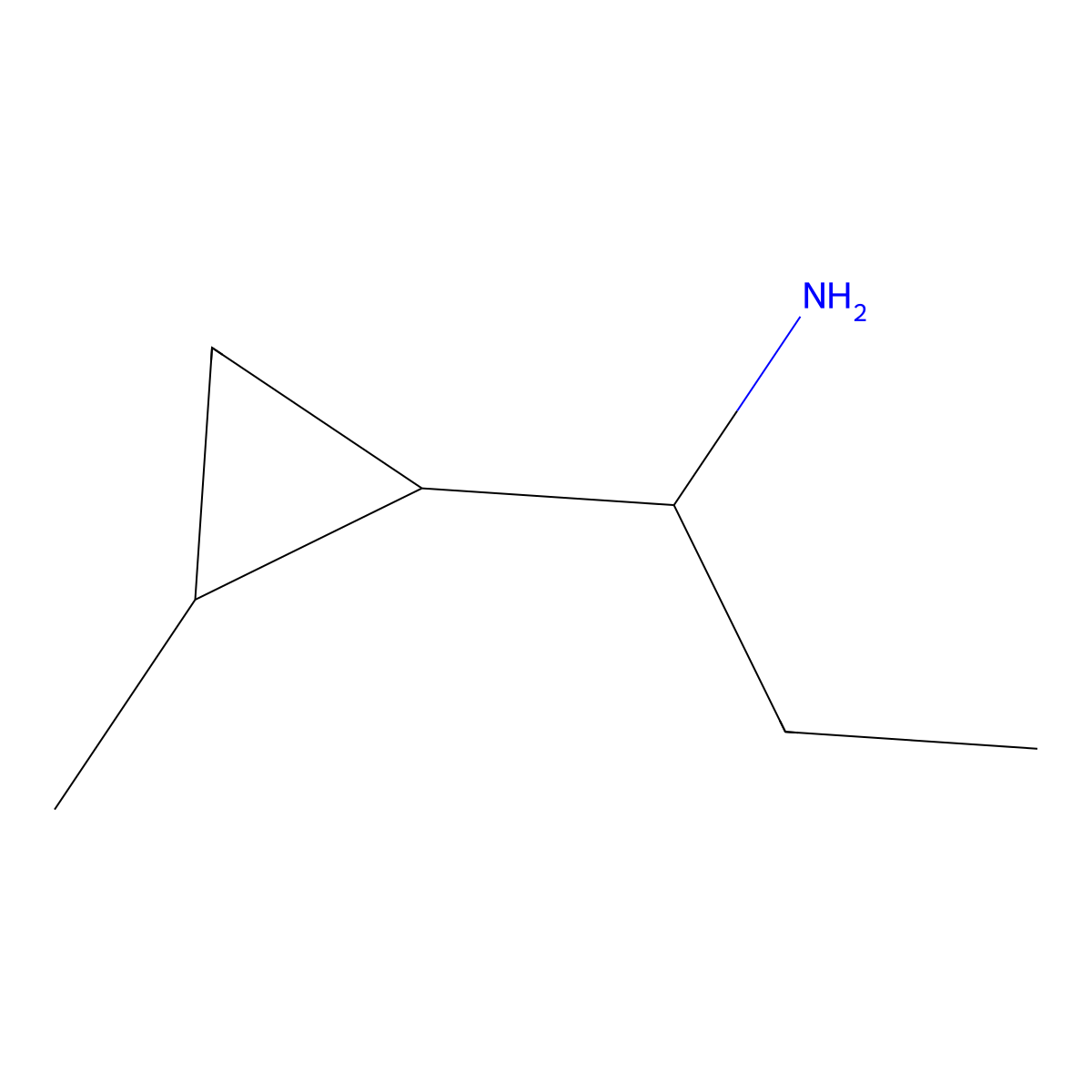 1-(2-Methylcyclopropyl)propan-1-amine molecular structure, CAS 1561795-78-5