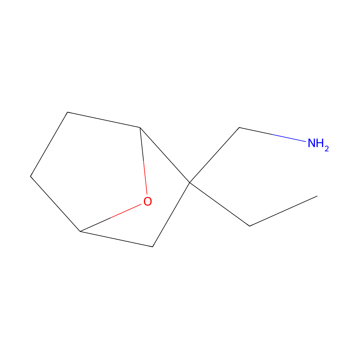 (2-Ethyl-7-oxabicyclo[2.2.1]heptan-2-yl)methanamine molecular structure, CAS 1561844-28-7
