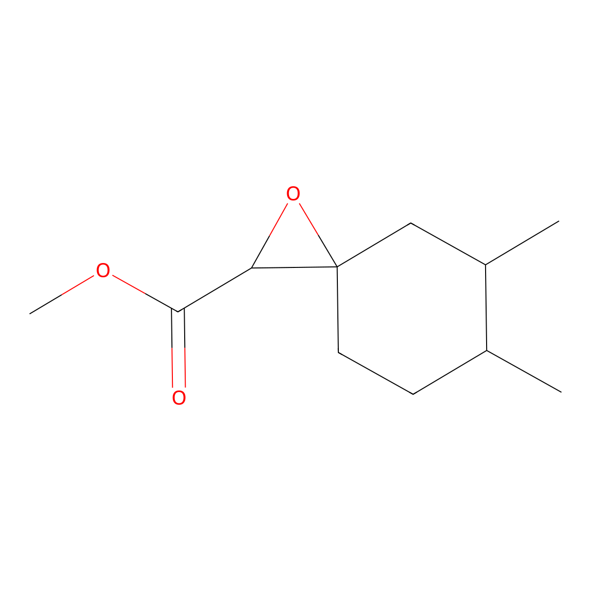 Methyl 5,6-dimethyl-1-oxaspiro[2.5]octane-2-carboxylate molecular structure, CAS 1561868-88-9