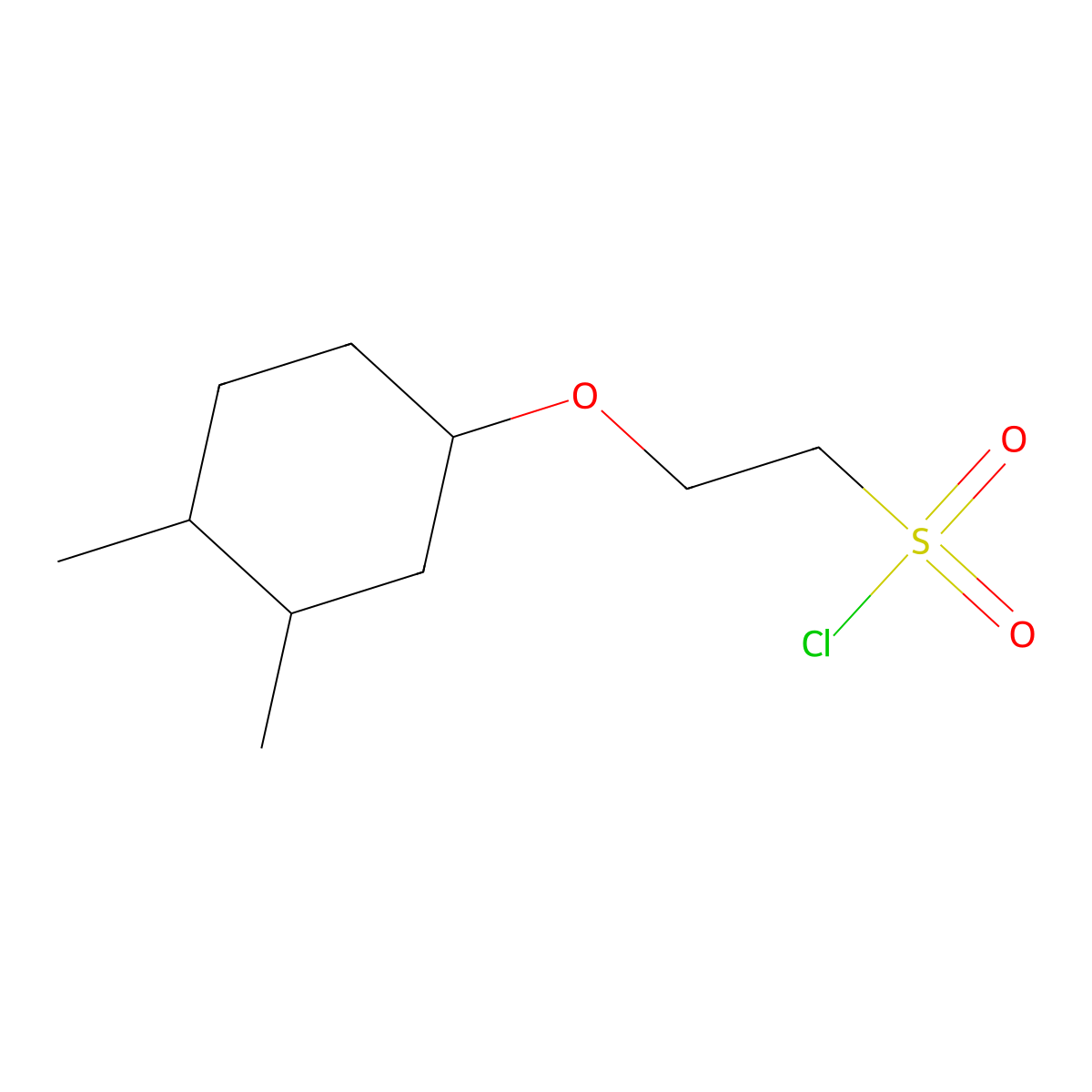 2-((3,4-Dimethylcyclohexyl)oxy)ethane-1-sulfonyl chloride molecular structure, CAS 1561879-54-6