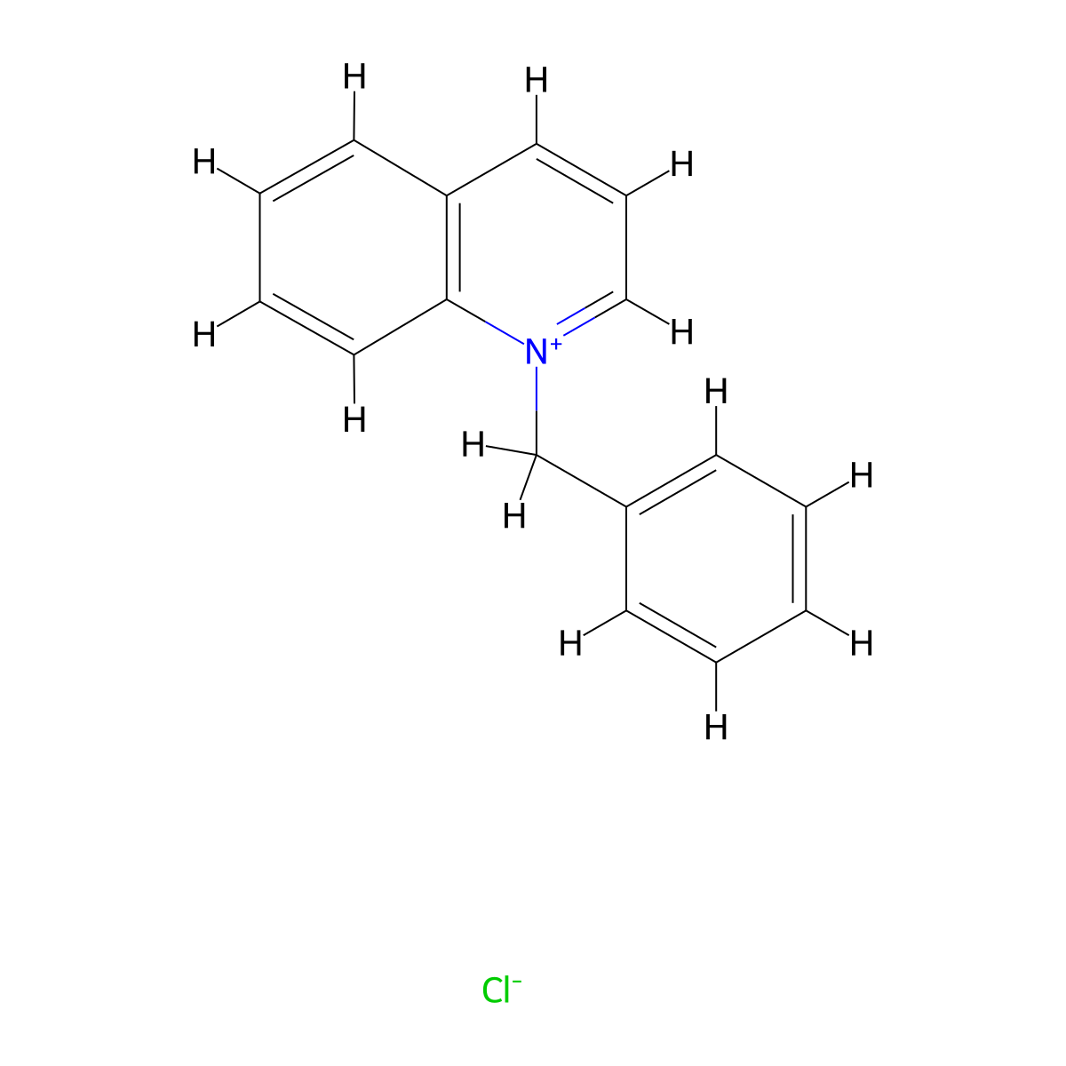 Quinolinium, 1-(phenylmethyl)-, chloride (1:1) molecular structure, CAS 15619-48-4