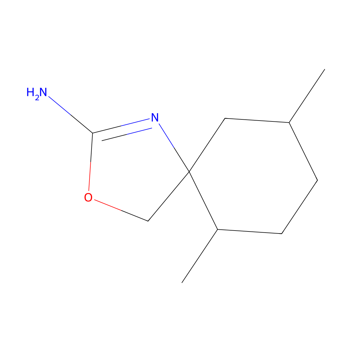 6,9-Dimethyl-3-oxa-1-azaspiro[4.5]dec-1-en-2-amine molecular structure, CAS 1561916-07-1