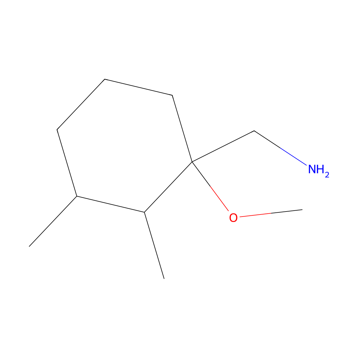 (1-Methoxy-2,3-dimethylcyclohexyl)methanamine molecular structure, CAS 1561934-12-0