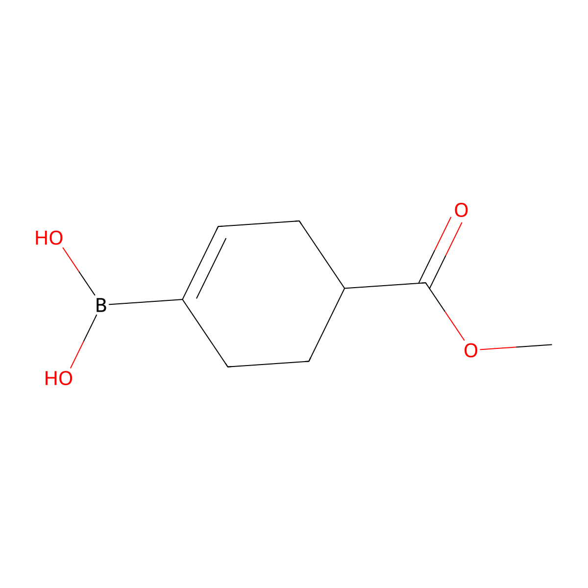 [4-(Methoxycarbonyl)cyclohex-1-en-1-yl]boronic acid molecular structure, CAS 1561949-69-6
