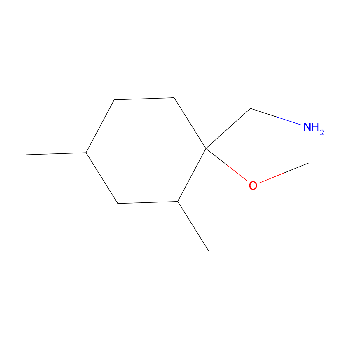 (1-Methoxy-2,4-dimethylcyclohexyl)methanamine molecular structure, CAS 1561983-41-2