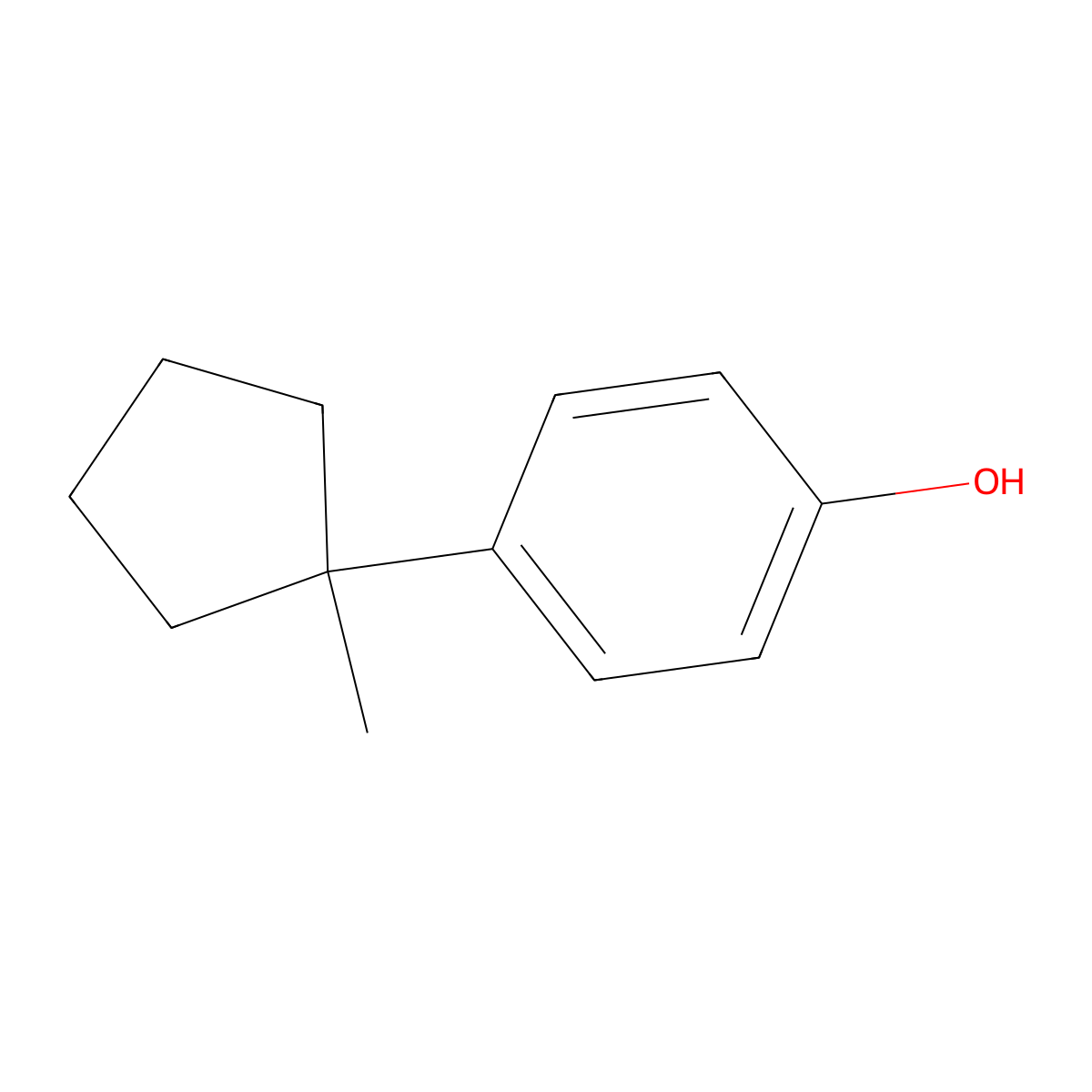 4-(1-Methylcyclopentyl)phenol molecular structure, CAS 1562-25-0
