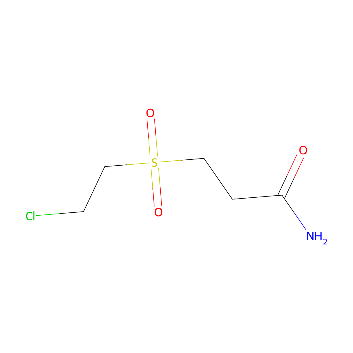 3-(2-Chloroethanesulfonyl)propanamide molecular structure, CAS 1562-40-9