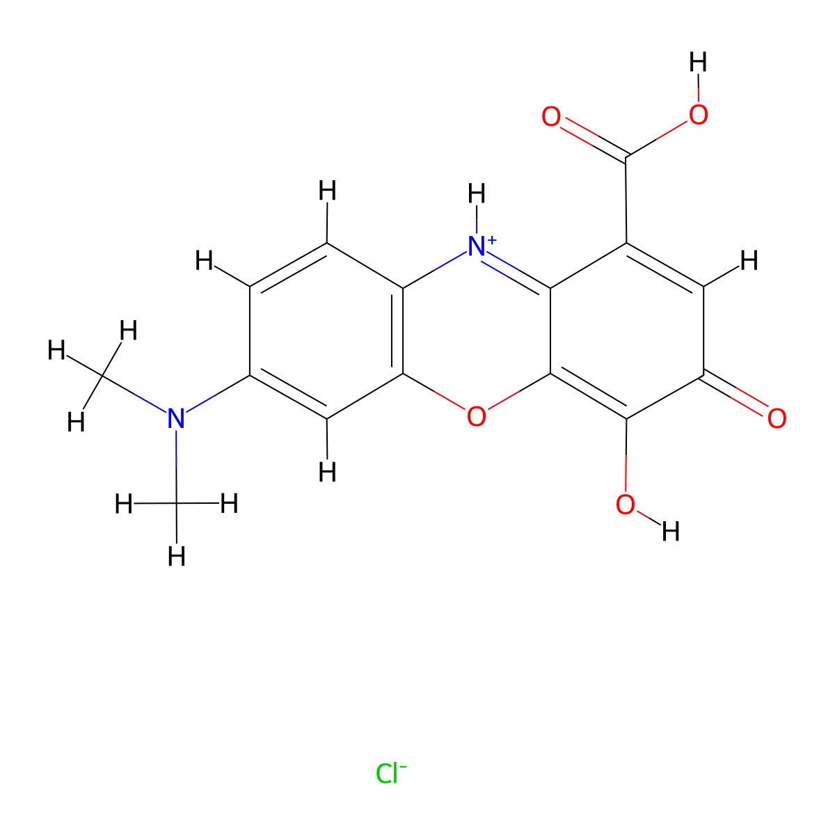 Gallocyanine molecular structure, CAS 1562-85-2