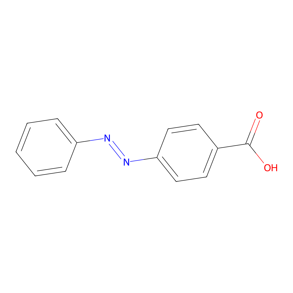 4-Phenylazobenzoic acid molecular structure, CAS 1562-93-2