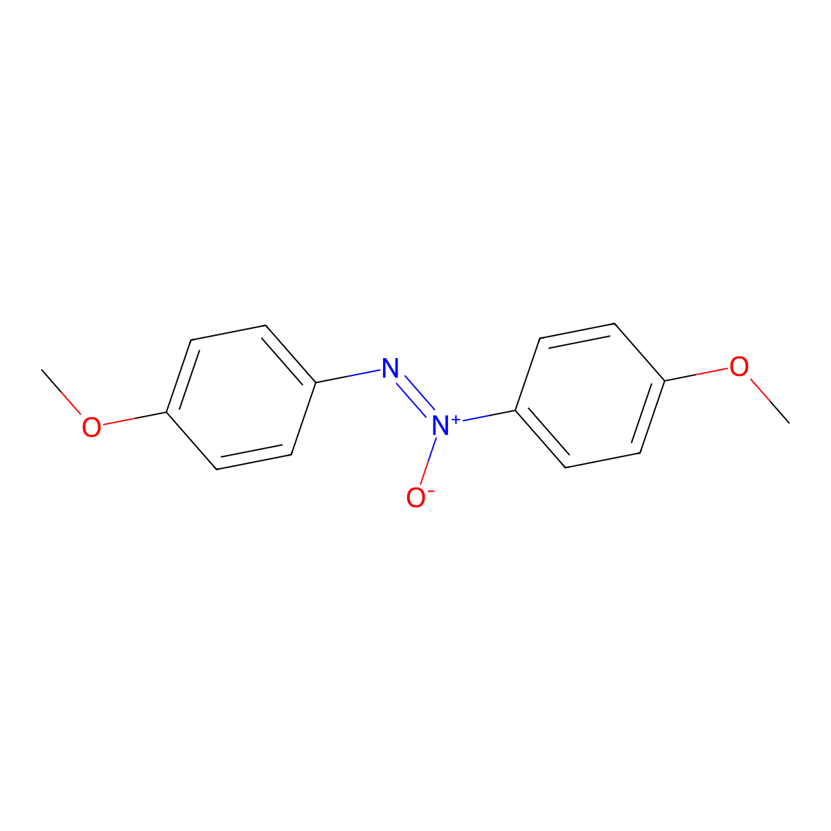 4,4'-Dimethoxyazoxybenzene molecular structure, CAS 1562-94-3