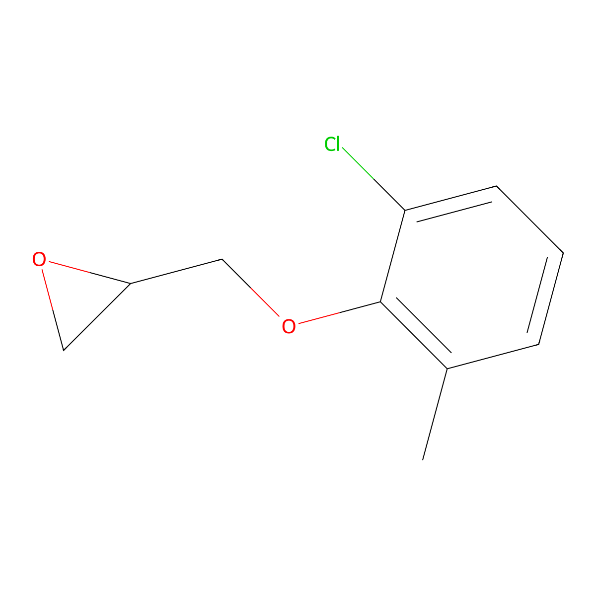 2-[(2-Chloro-6-methylphenoxy)methyl]oxirane molecular structure, CAS 15620-79-8